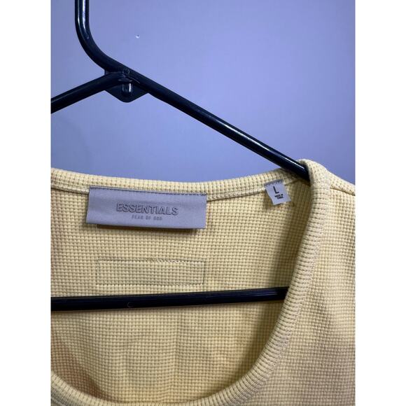 NWT Essentials Fear of God Waffle Knit Tank in Light Tuscan - Picture 3 of 4